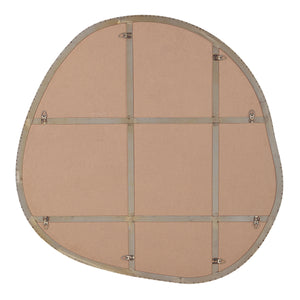 Back view of the Peony Wall Mirror, showing the mounting hardware and sturdy construction.