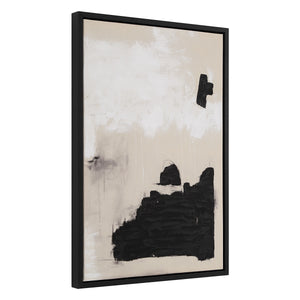 Asia Canvas Art by Renwil showcasing a side view of abstract black and white canvas art.