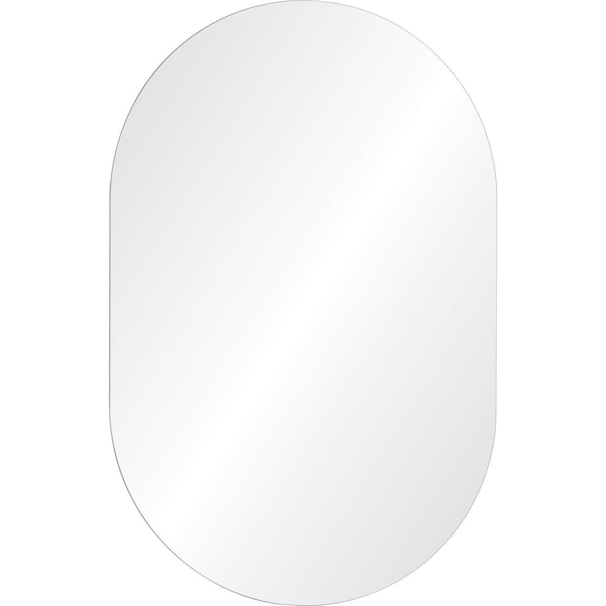 Salta mirror by Renwil, oval shape with a smooth reflective surface, minimalist design.