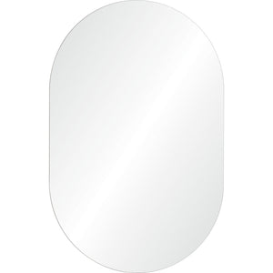 Salta mirror by Renwil, oval shape with a smooth reflective surface, minimalist design.