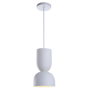 Kala Ceiling Fixture in white, featuring a modern design with a warm light illuminating the space.