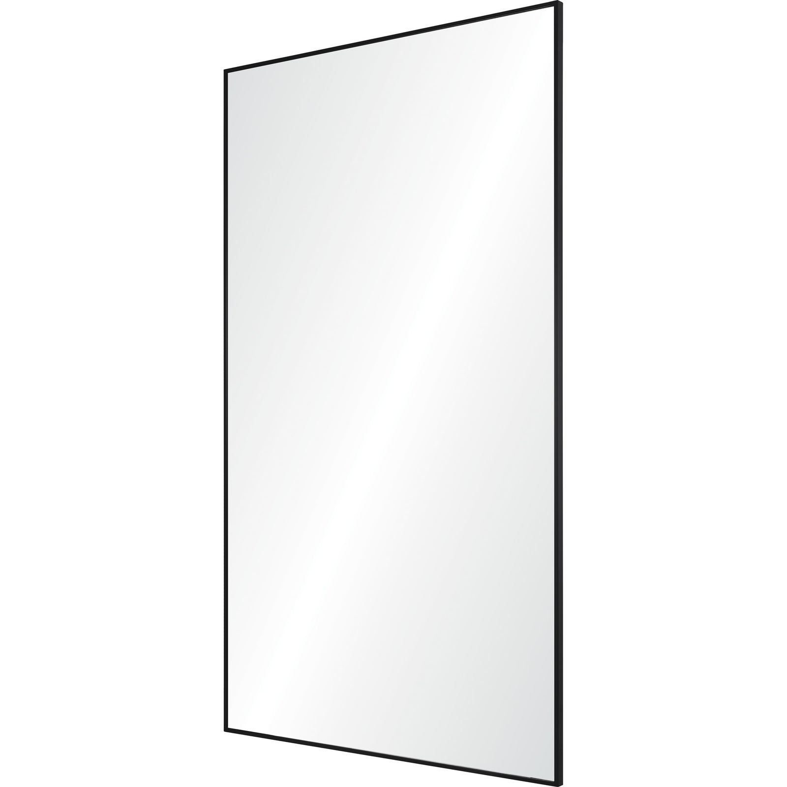 Keene Full Length Mirror with a sleek, frameless design reflecting light.