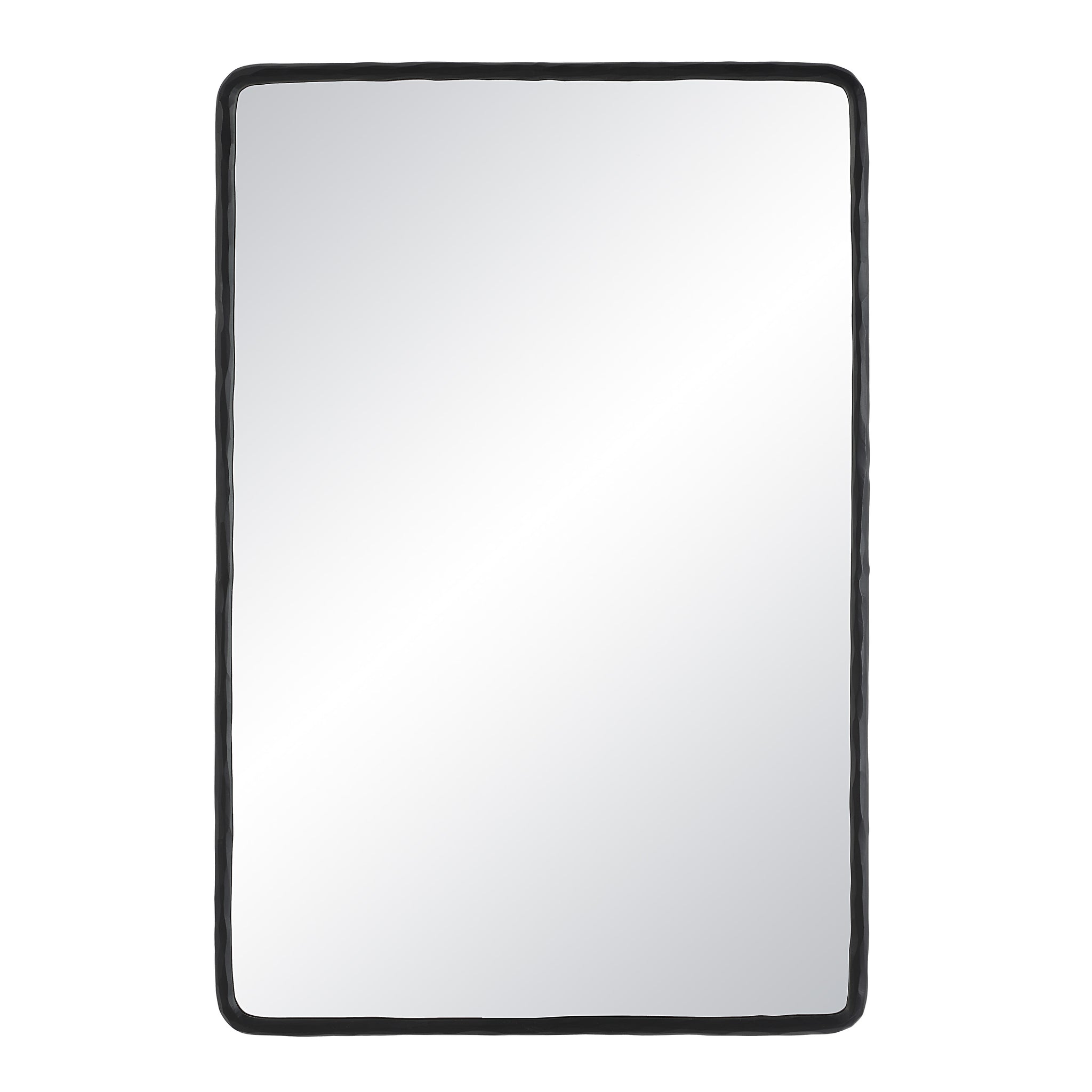 Jorah Wall Mirror with a sleek black frame, featuring a reflective surface.