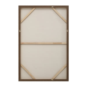 Back view of the Beatrix canvas art, displaying the wooden frame and support structure.