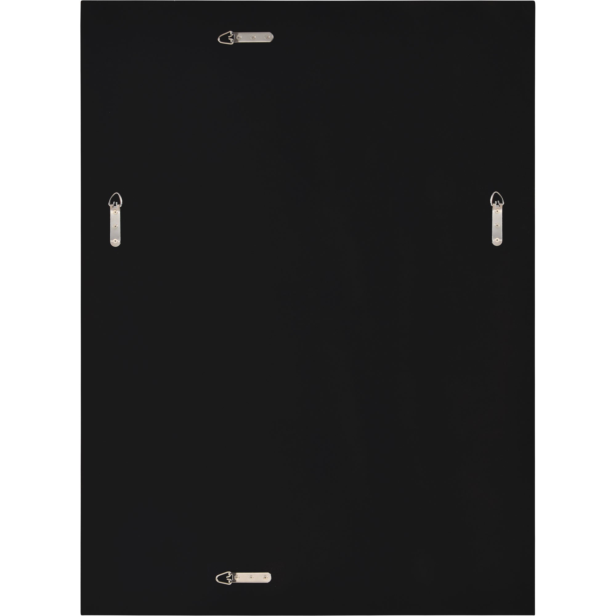 Back view of Raizel Wall Mirror showing hanging hardware and black backing.