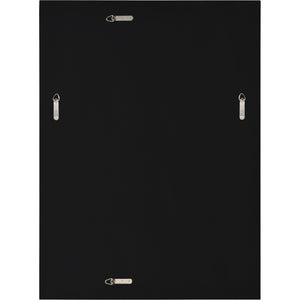 Back view of Raizel Wall Mirror showing hanging hardware and black backing.