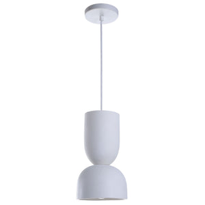 Kala Ceiling Fixture in white, featuring a modern design with a cylindrical top and rounded bottom.