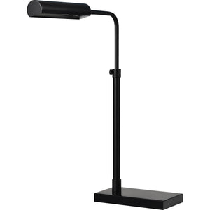 Fabolia Table Lamp featuring a black finish and an adjustable arm for versatile lighting.