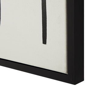 Moreau canvas art detail showing a black line against a white background