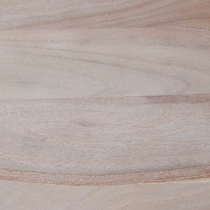 Antares Side Table showcasing the textured light wood surface in a close-up view.