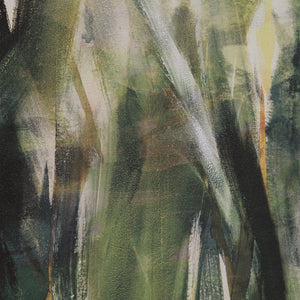 Close-up of Minthe canvas art highlighting the textured green and beige foliage