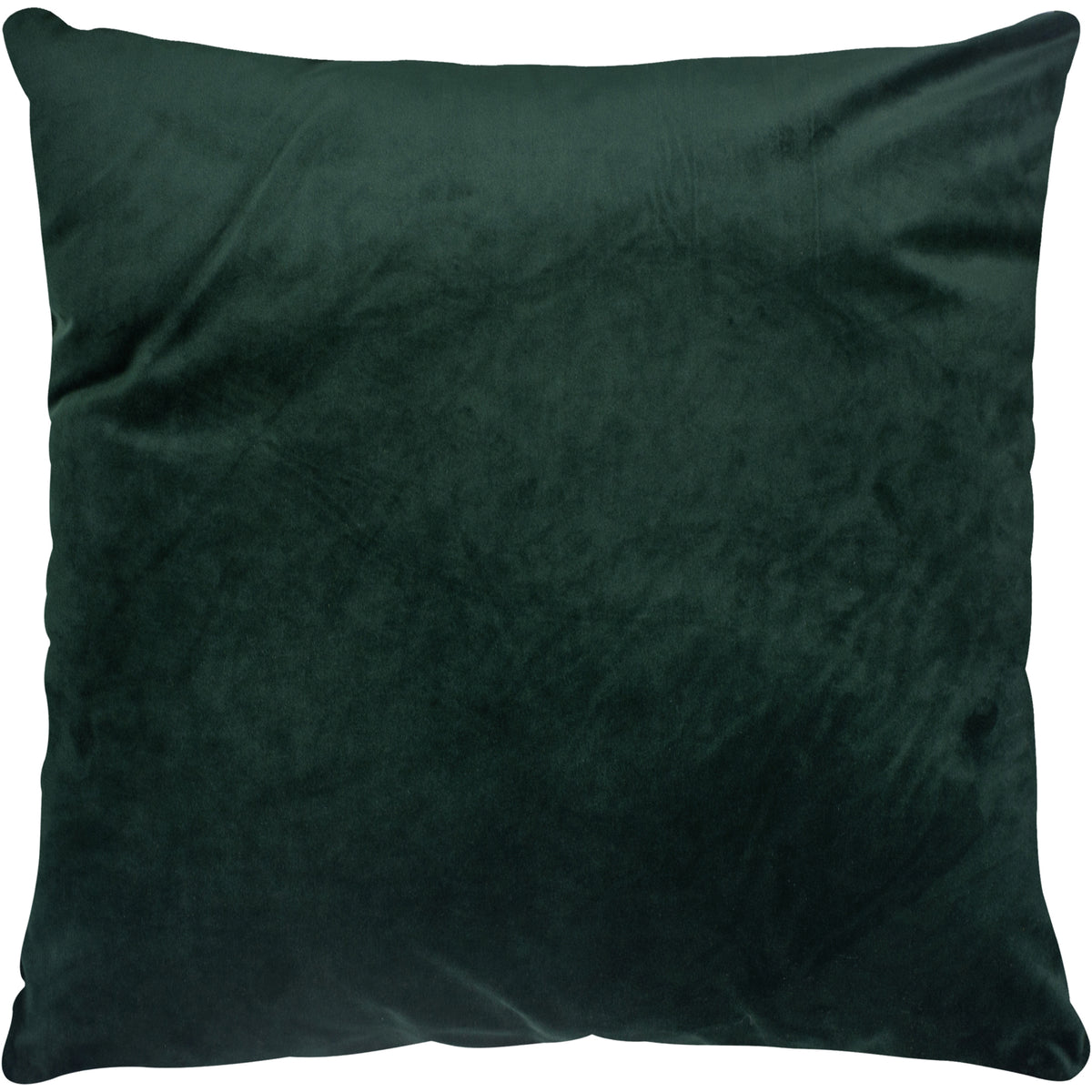 Olive Indoor Pillow in dark green velvet with a smooth texture