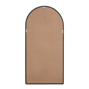 Back view of Madiwell mirror with a smooth surface and hanging hardware.