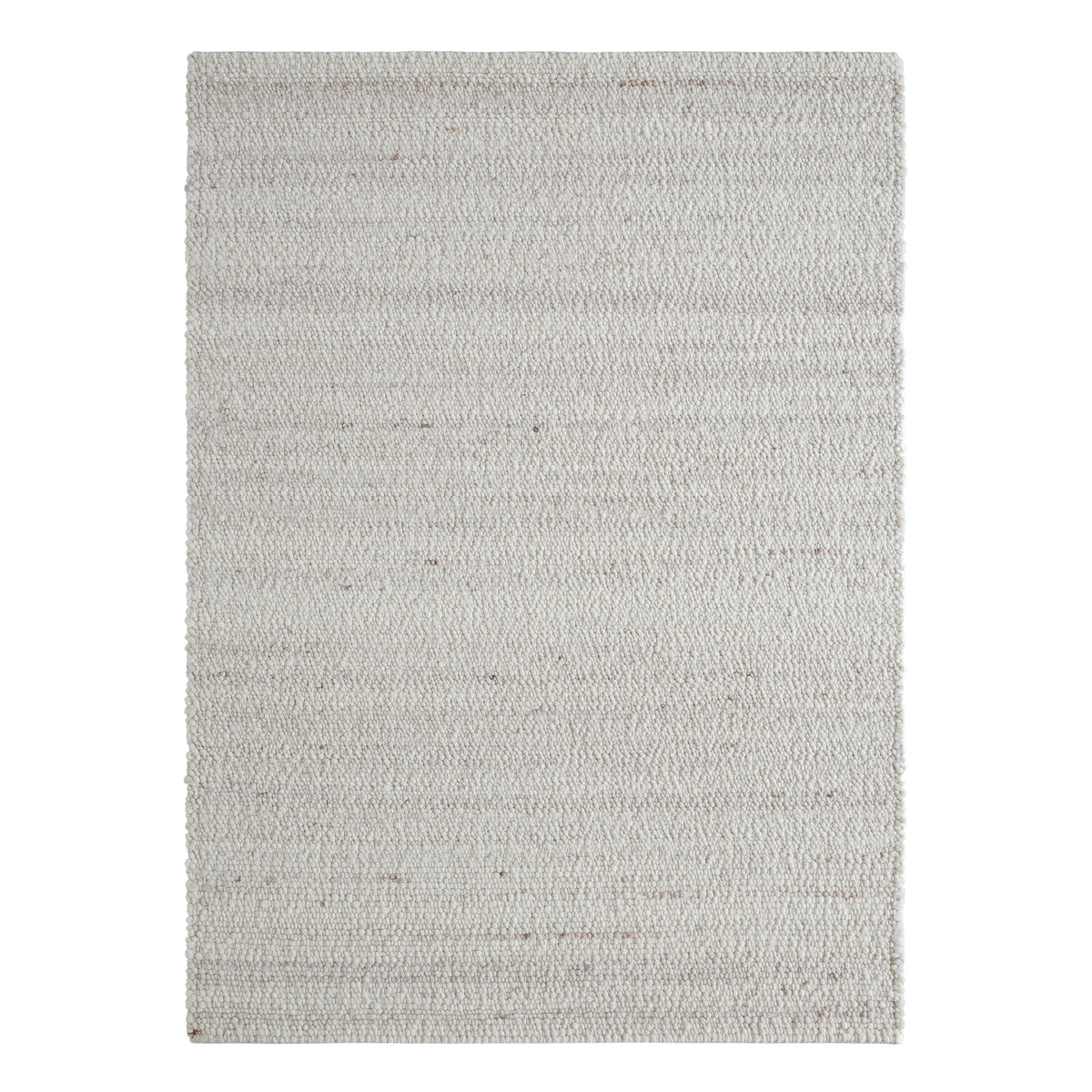 Meghan rug in light beige with a textured woven pattern, rectangular shape, flat view.