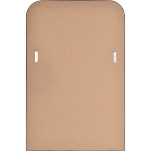 Back view of Jackline Wall Mirror showing brown backing and mounting hardware.