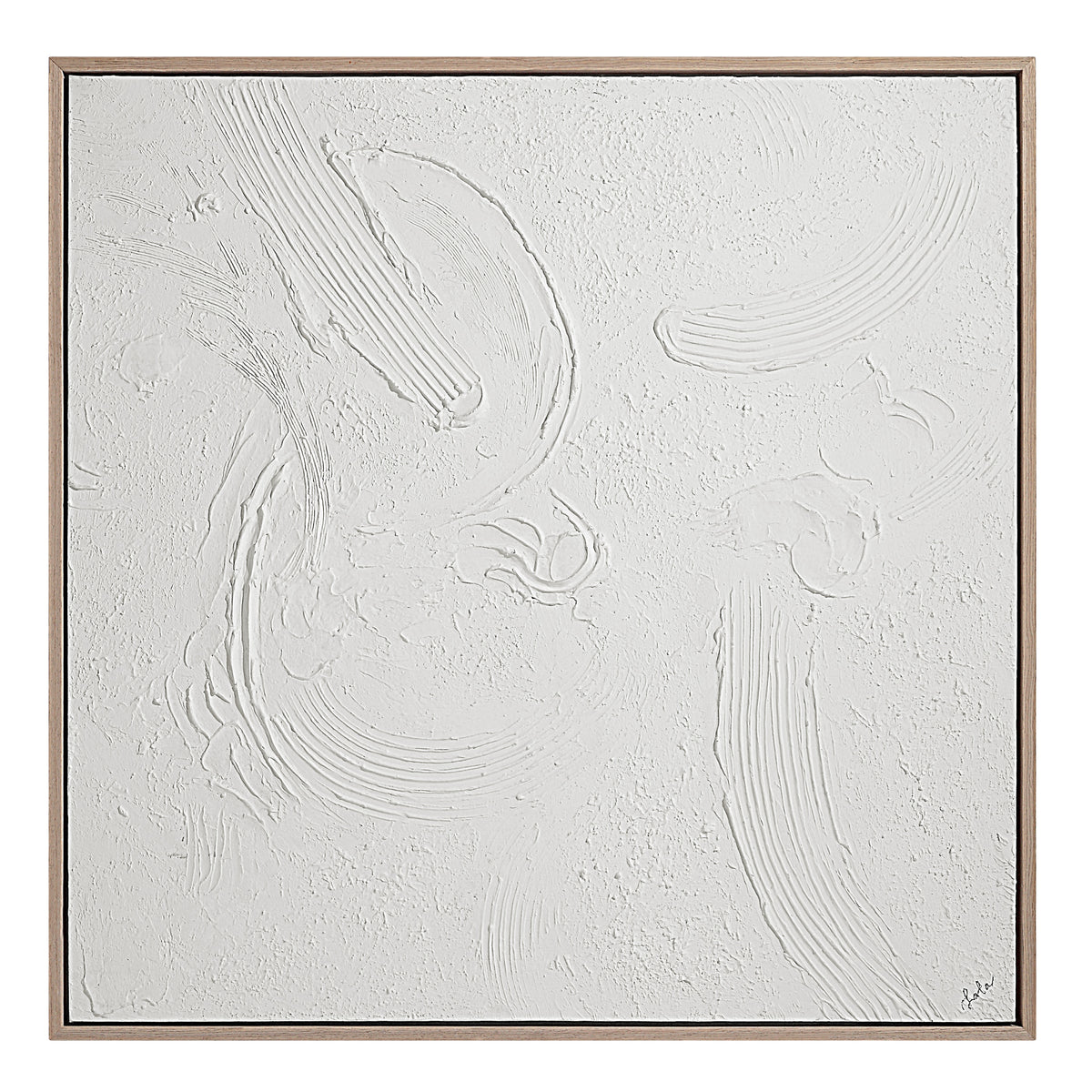 Luz canvas art by Renwil featuring textured white surface with abstract patterns.