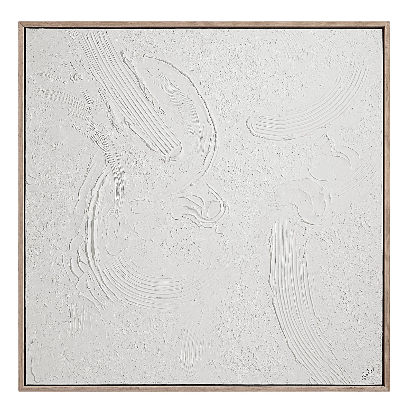 Luz canvas art by Renwil featuring textured white surface with abstract patterns.