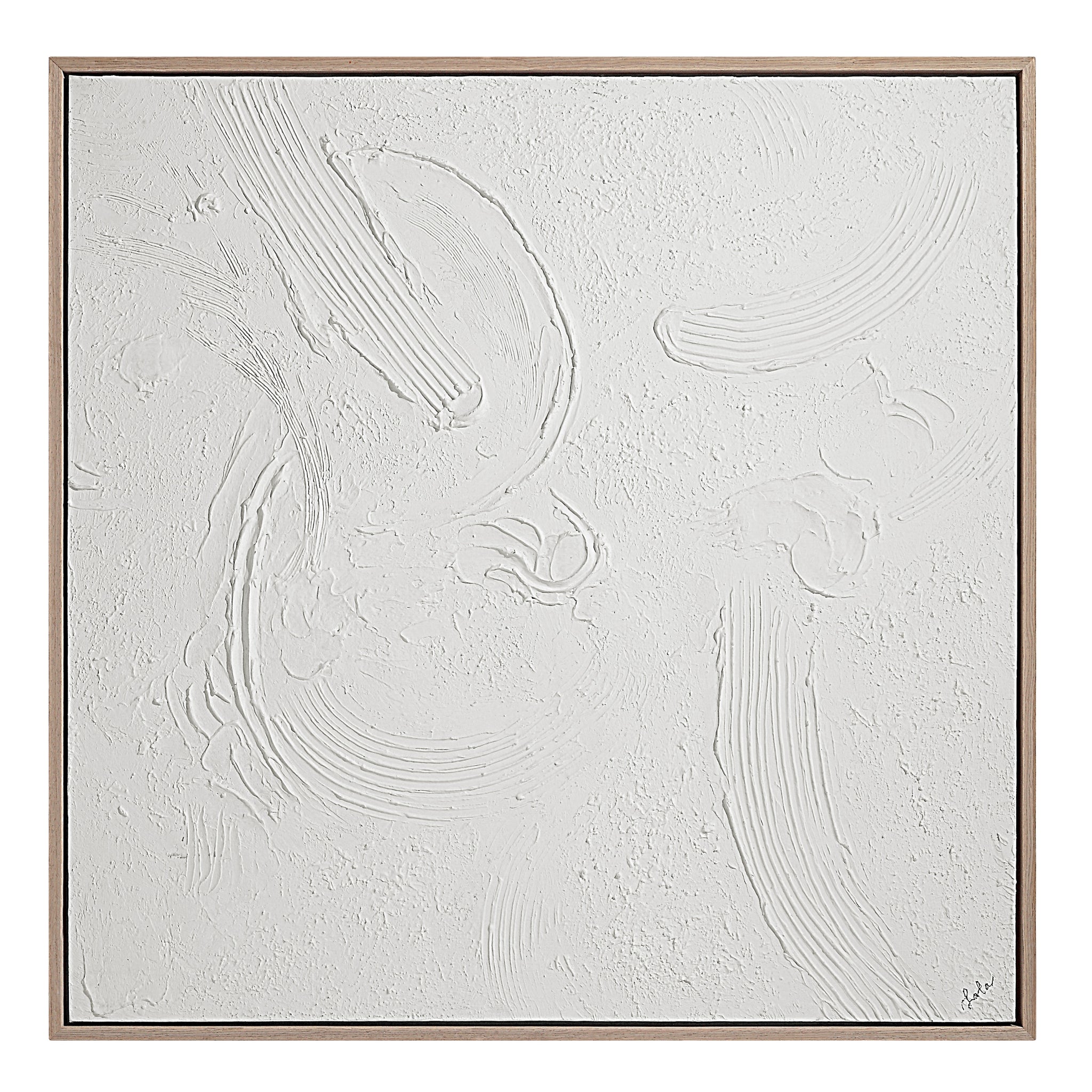 Luz canvas art by Renwil featuring textured white surface with abstract patterns.