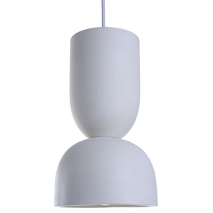 Kala Ceiling Fixture in white, highlighting its unique shape with a smooth surface and modern aesthetic.