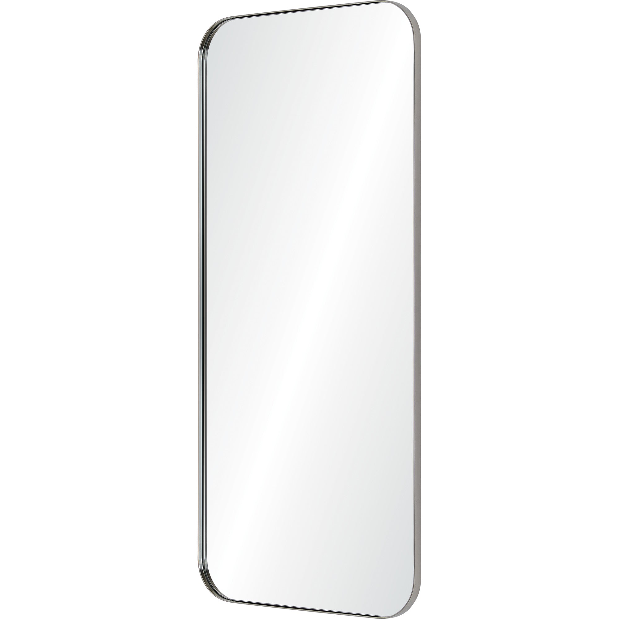Delphinus Wall Mirror featuring a silver frame and a vertical orientation