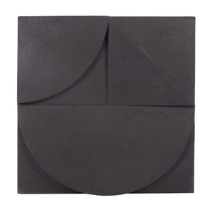Serino wall decor featuring geometric shapes in matte black finish.