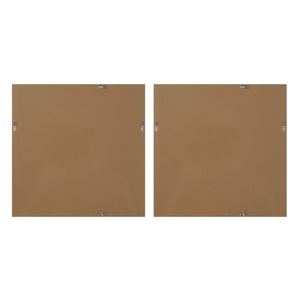 Back view of Becks canvas art by Renwil showing two panels with a brown backing