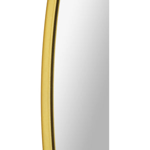 Fragoso Wall Mirror close-up of the gold frame, highlighting its smooth curves.
