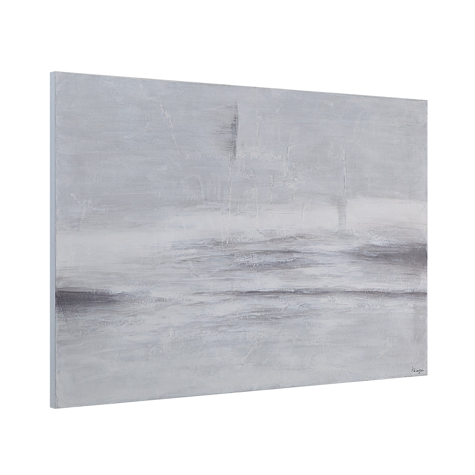 Benalla Canvas Art featuring abstract gray tones and textured brushstrokes.