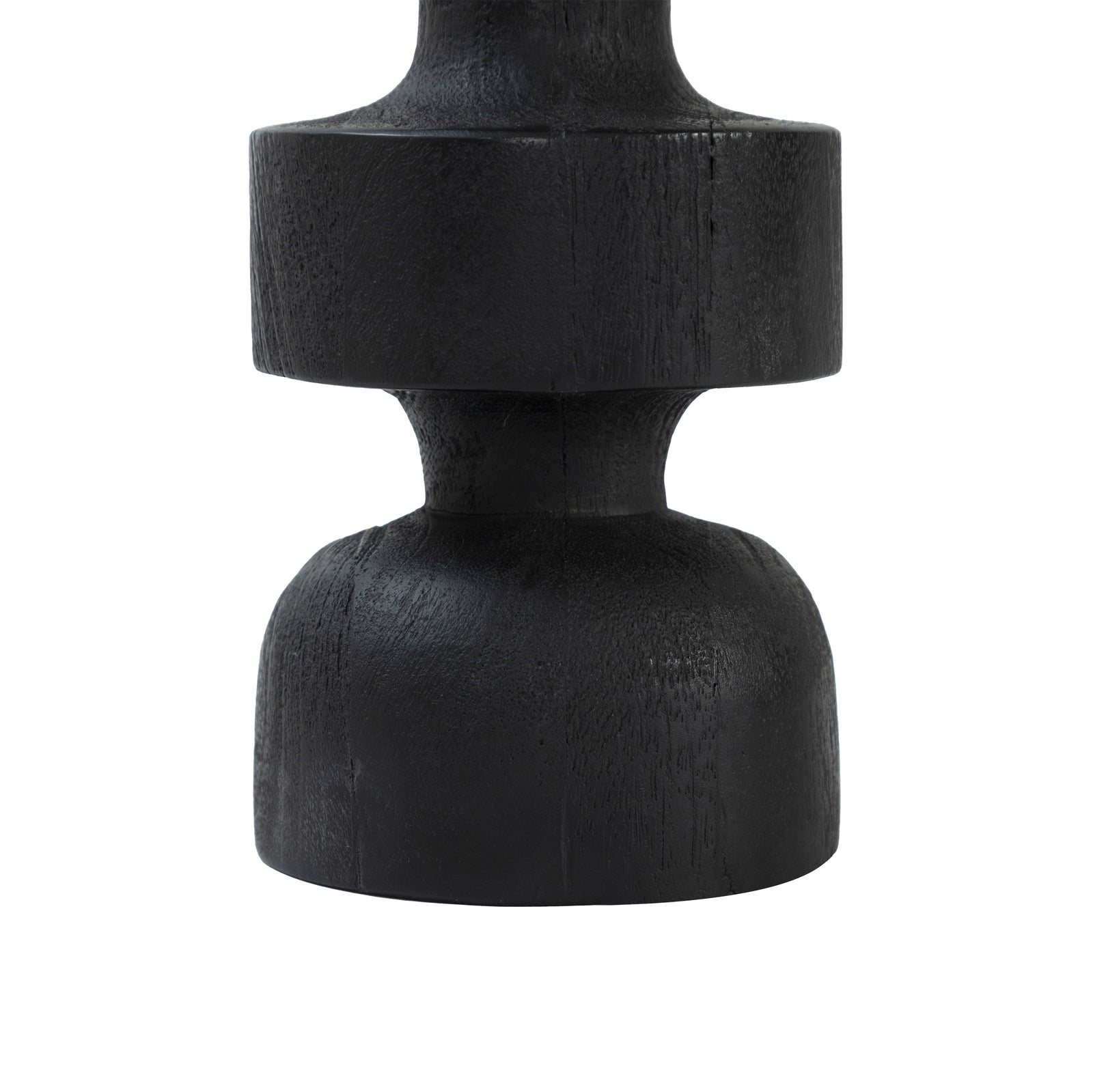 Beckton statue by Renwil, black twisted design with circular bases, modern decor.