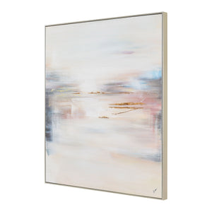 Carina Canvas Art displayed at an angle, showcasing soft colors and gold accents.