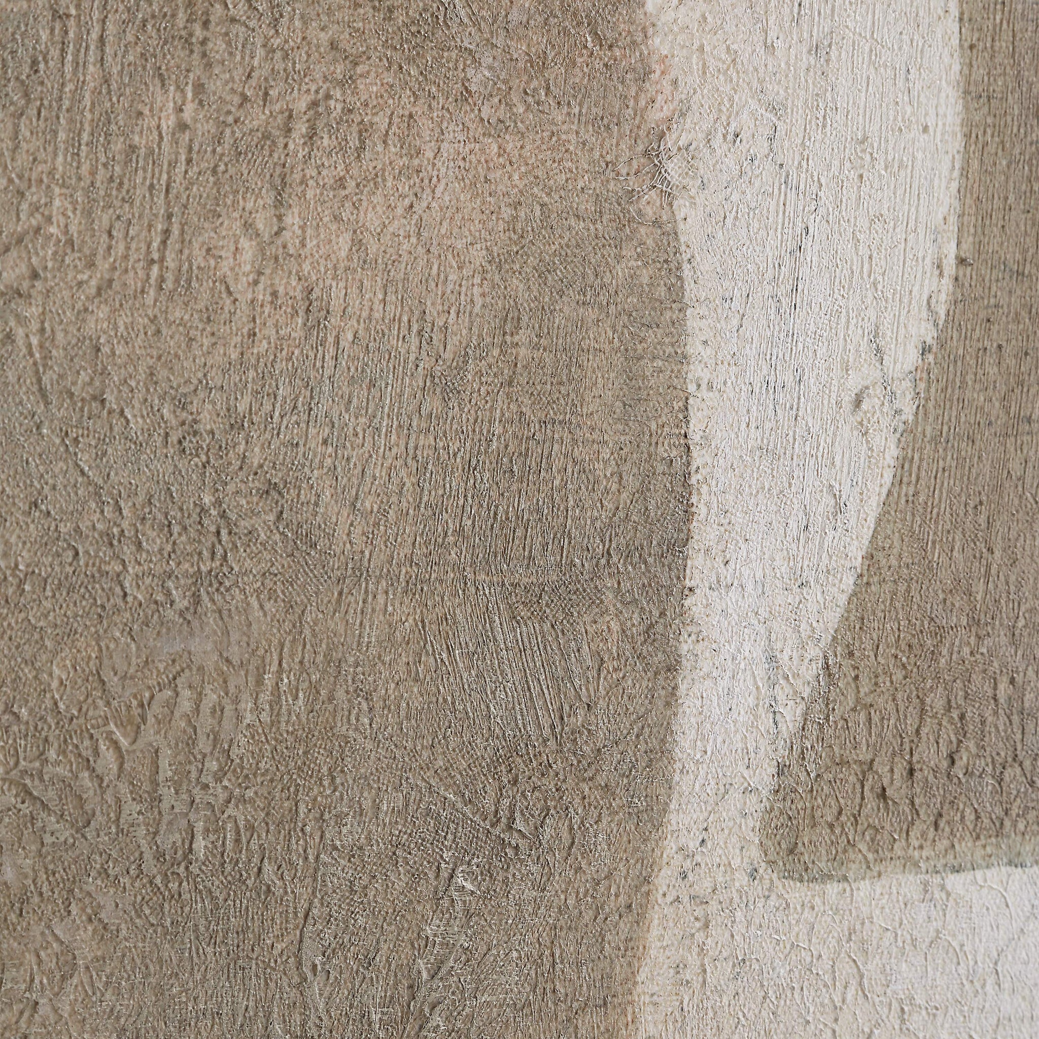 Close-up of Alcea canvas art texture, highlighting earthy tones and abstract patterns.